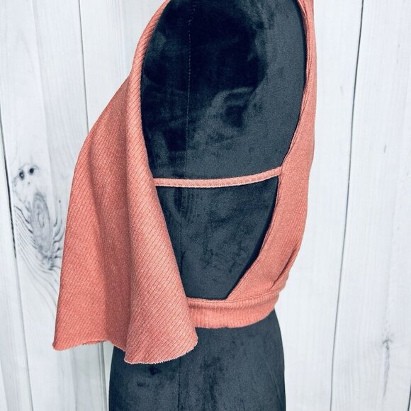 Free People Top Womens Sz XS Dusty Rose Ribbed Tank Top Open Sides Open Back - Picture 6 of 9